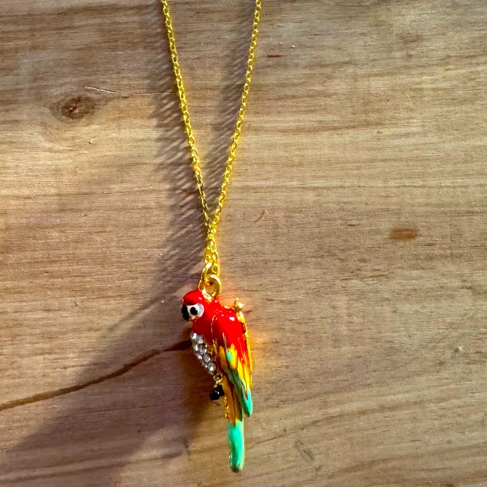 COPY - Parrot Pendant Gold chain Necklace